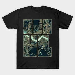 Seoul, South Korea City Map Typography - Summer T-Shirt